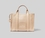 The tote bag leather mediano beige